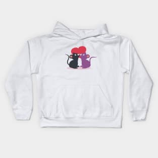 Mice in love Kids Hoodie